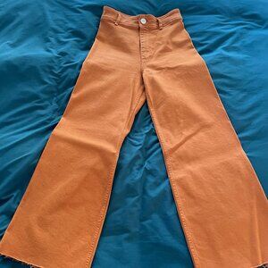 Orange Straight Leg Pants